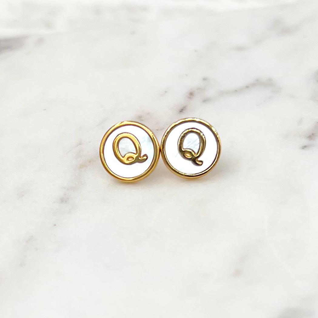 Stainless Steel Letter Earrings