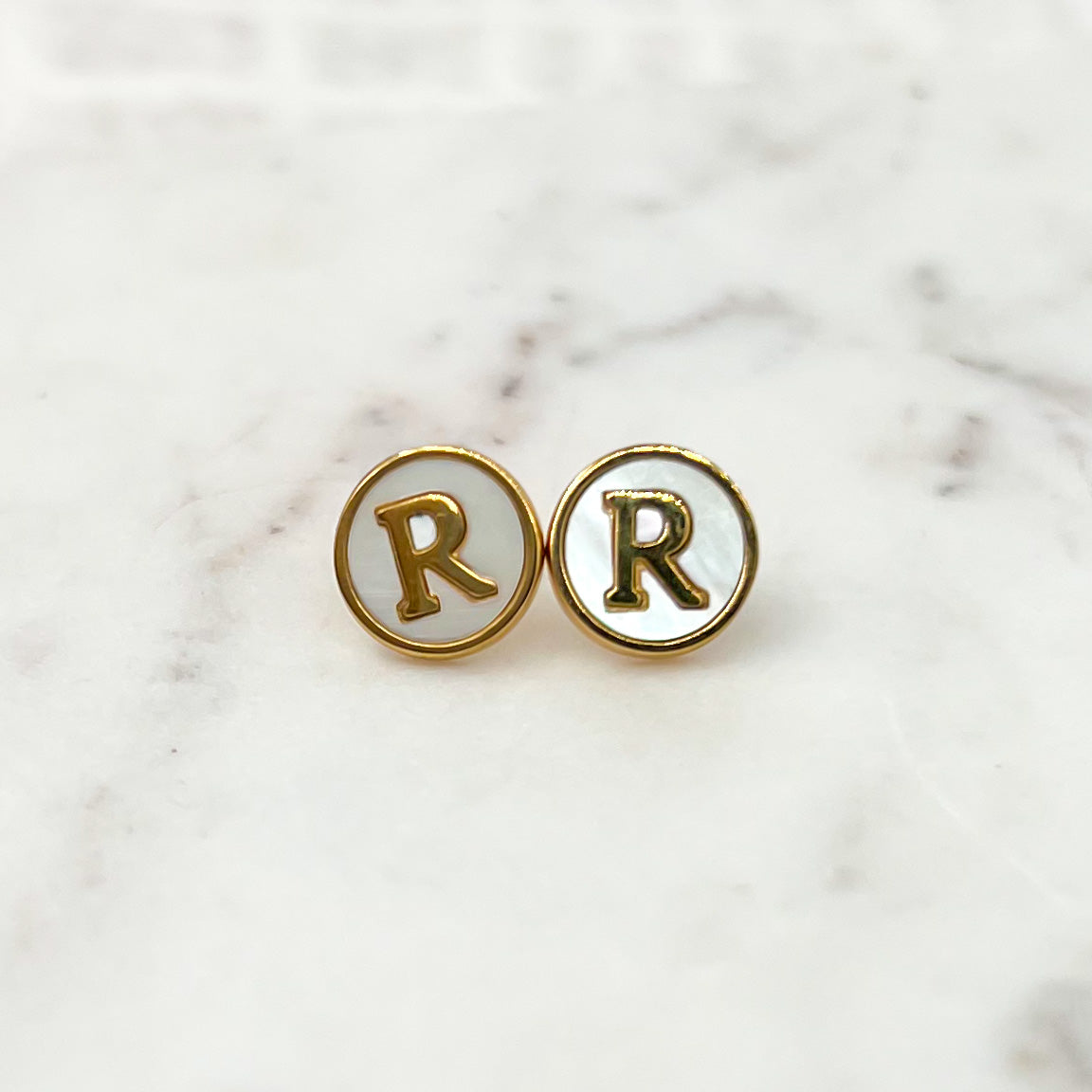 Stainless Steel Letter Earrings