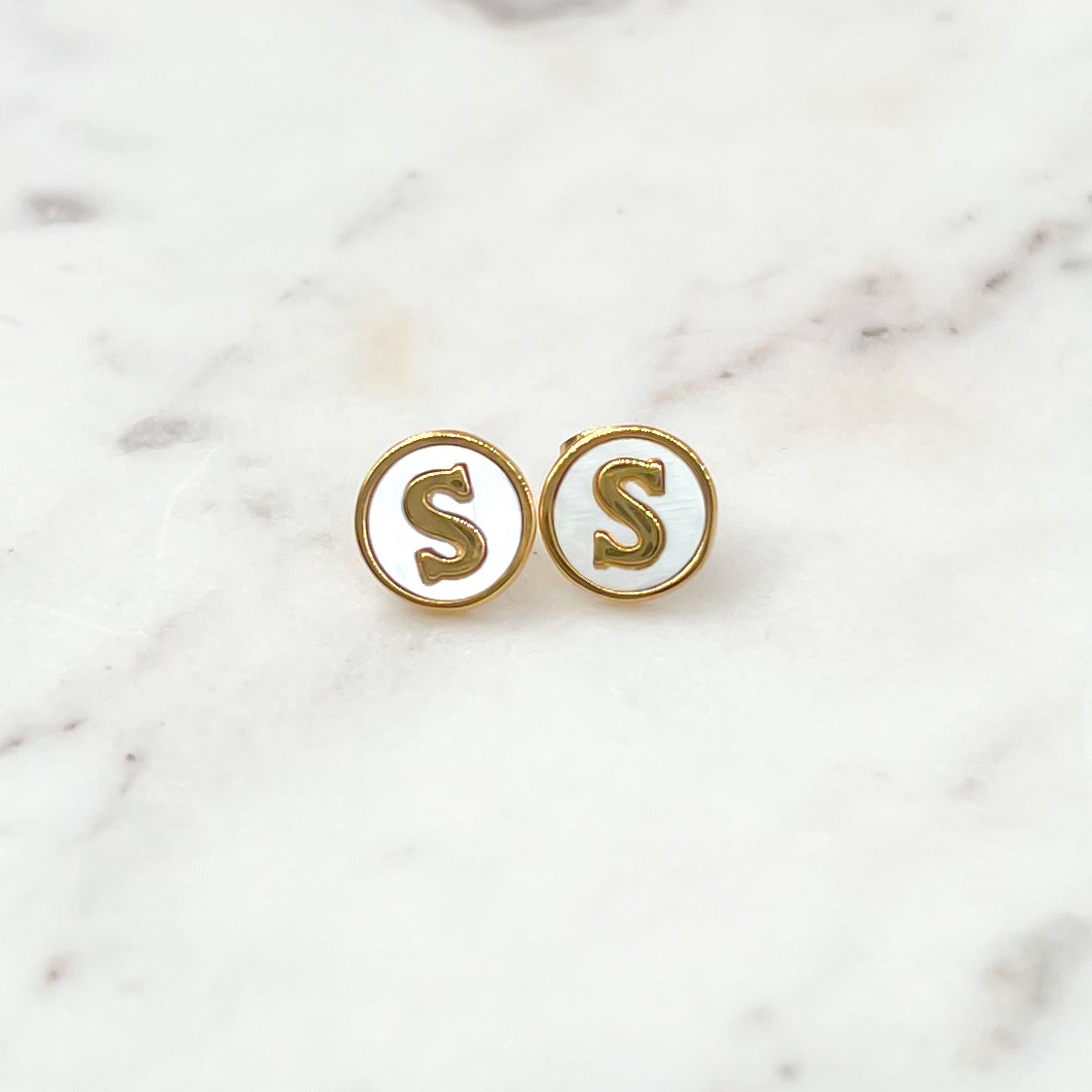 Stainless Steel Letter Earrings