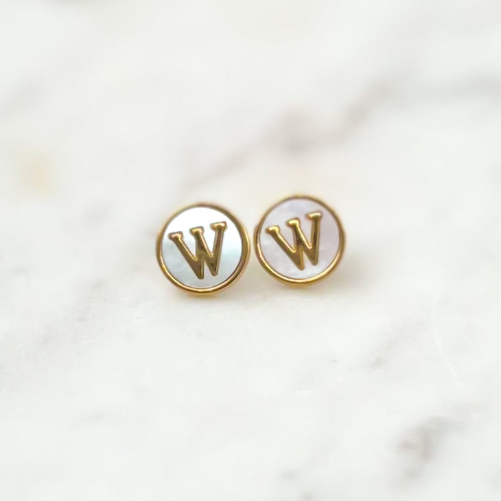 Stainless Steel Letter Earrings