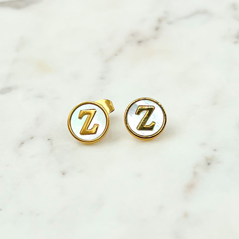 Stainless Steel Letter Earrings