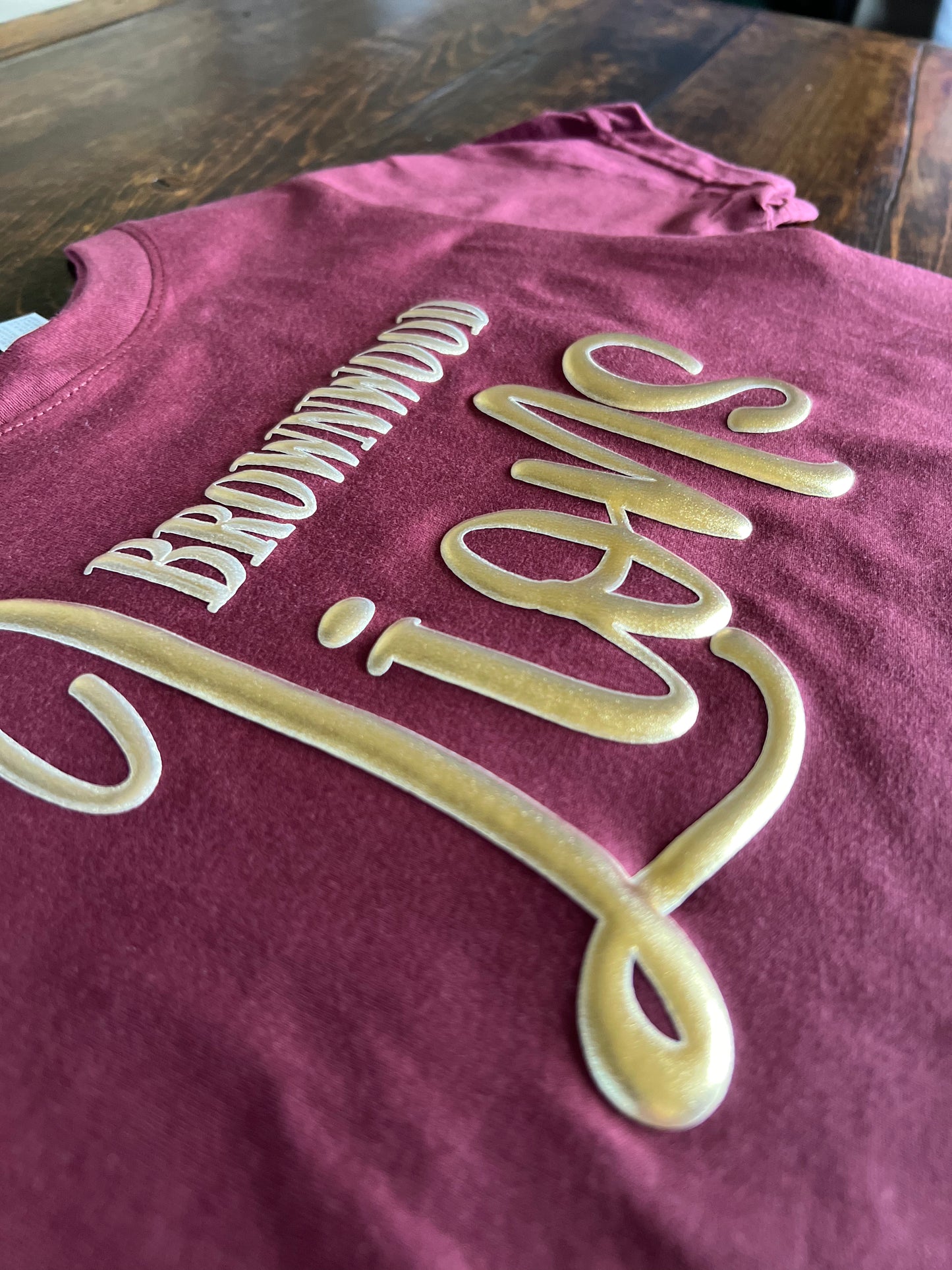 Custom Metallic Puff Shirts Font 4