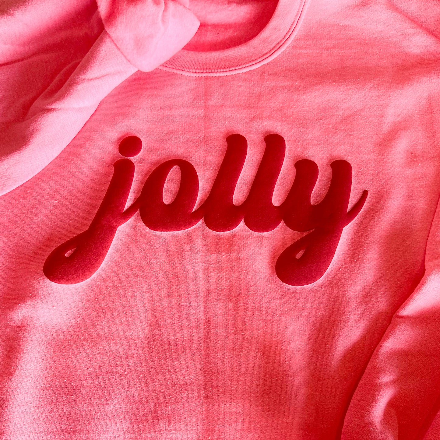 Jolly Sweatshirt – Red Puff Lettering