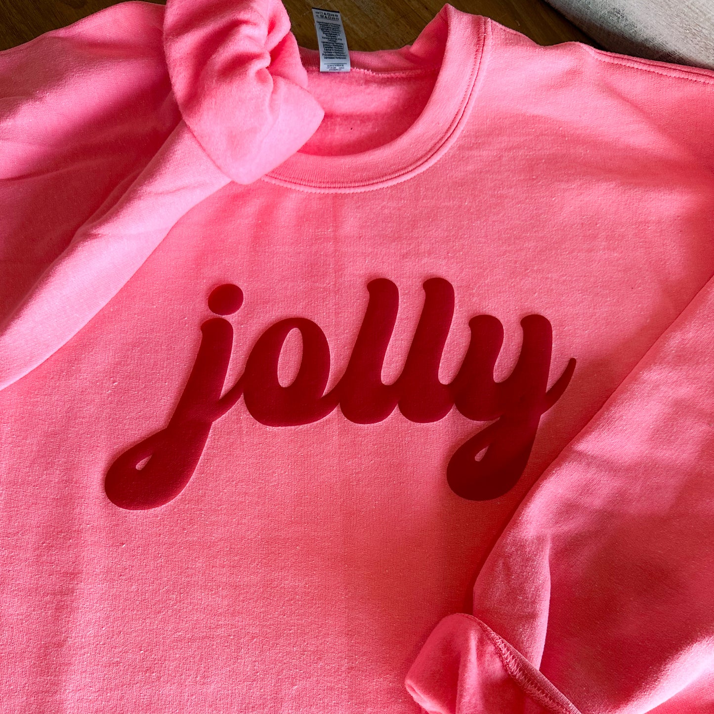 Jolly Sweatshirt – Red Puff Lettering