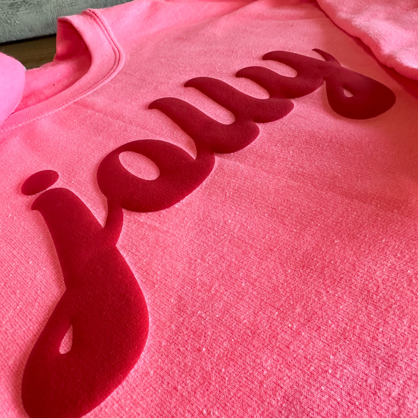 Jolly Sweatshirt – Red Puff Lettering