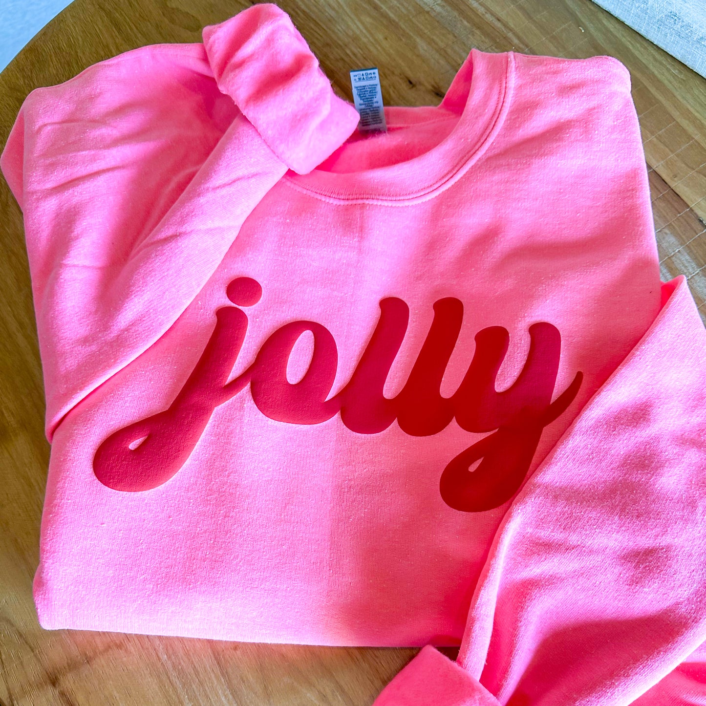 Jolly Sweatshirt – Red Puff Lettering