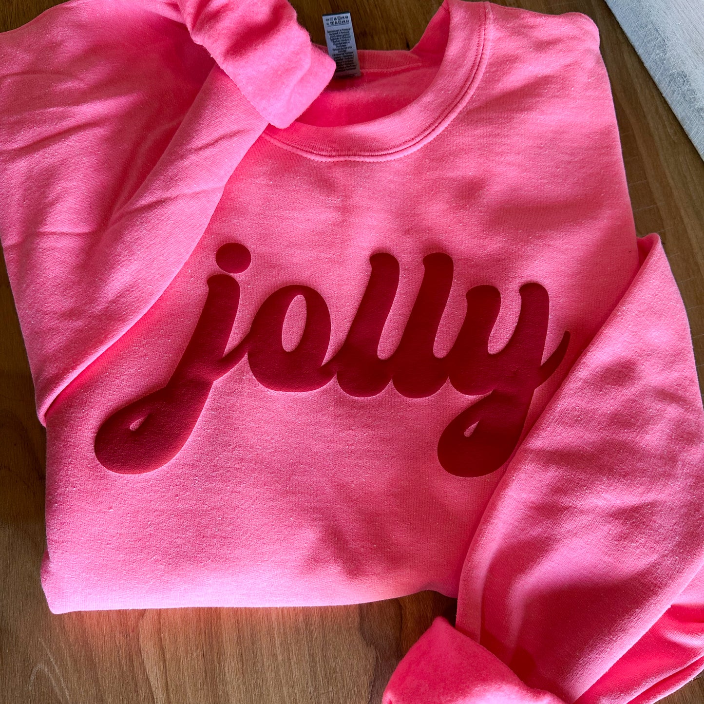 Jolly Sweatshirt – Red Puff Lettering