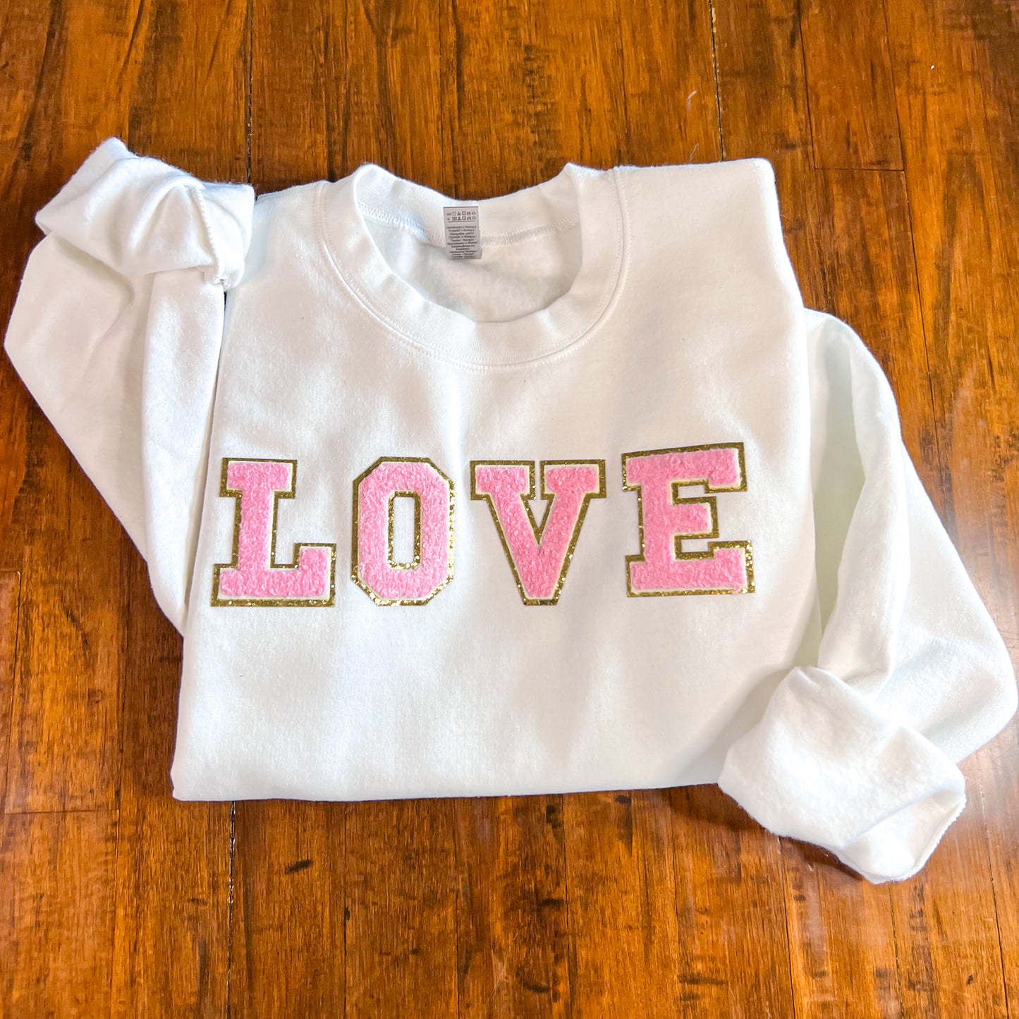 Chenille Letter Love Sweatshirt