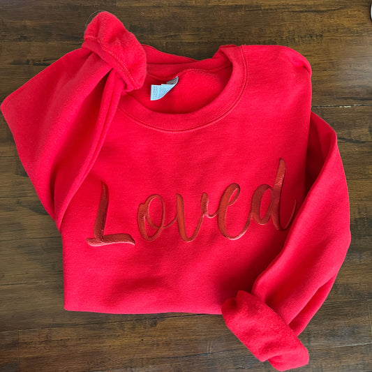 Love Red on Red Sweatshirt