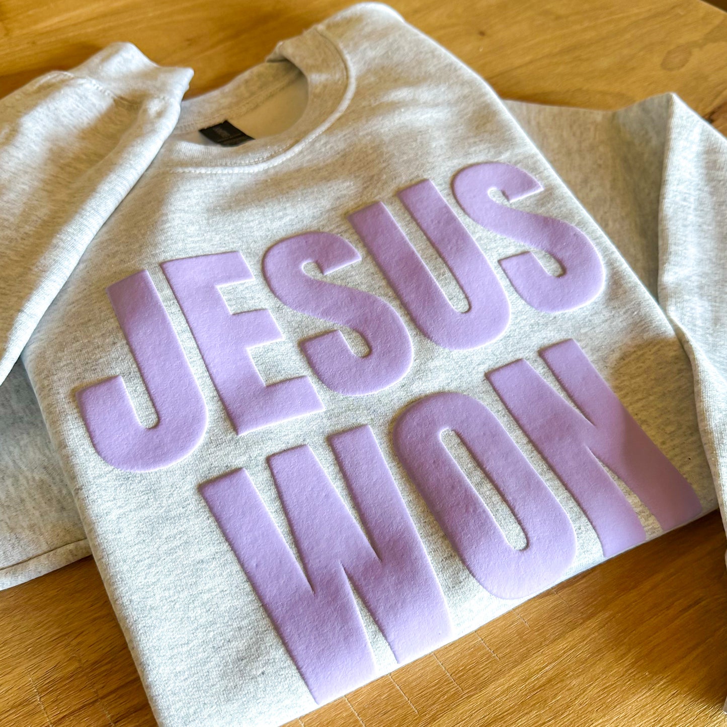 Jesus Won Puff Sweatshirt