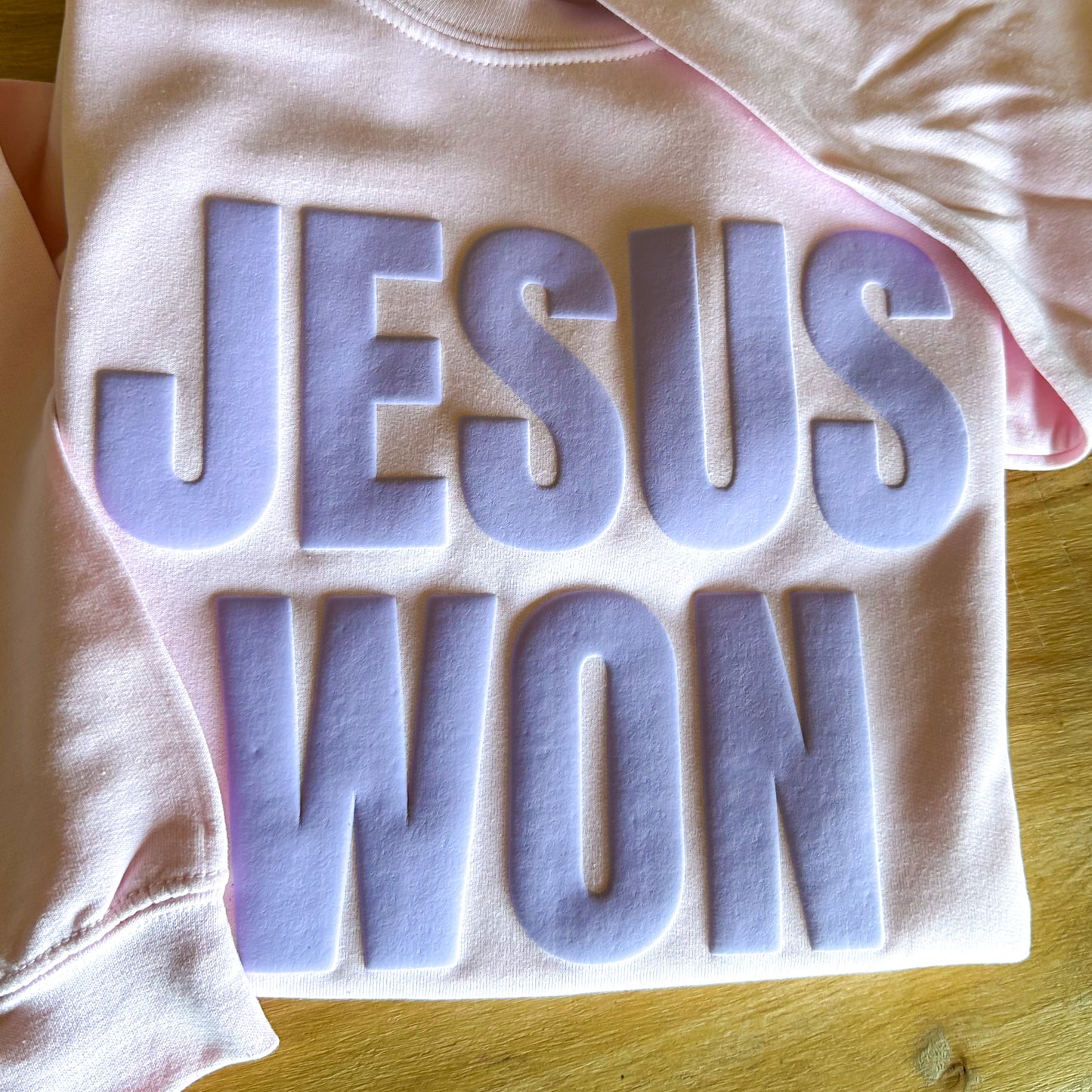 Jesus Won Puff Sweatshirt