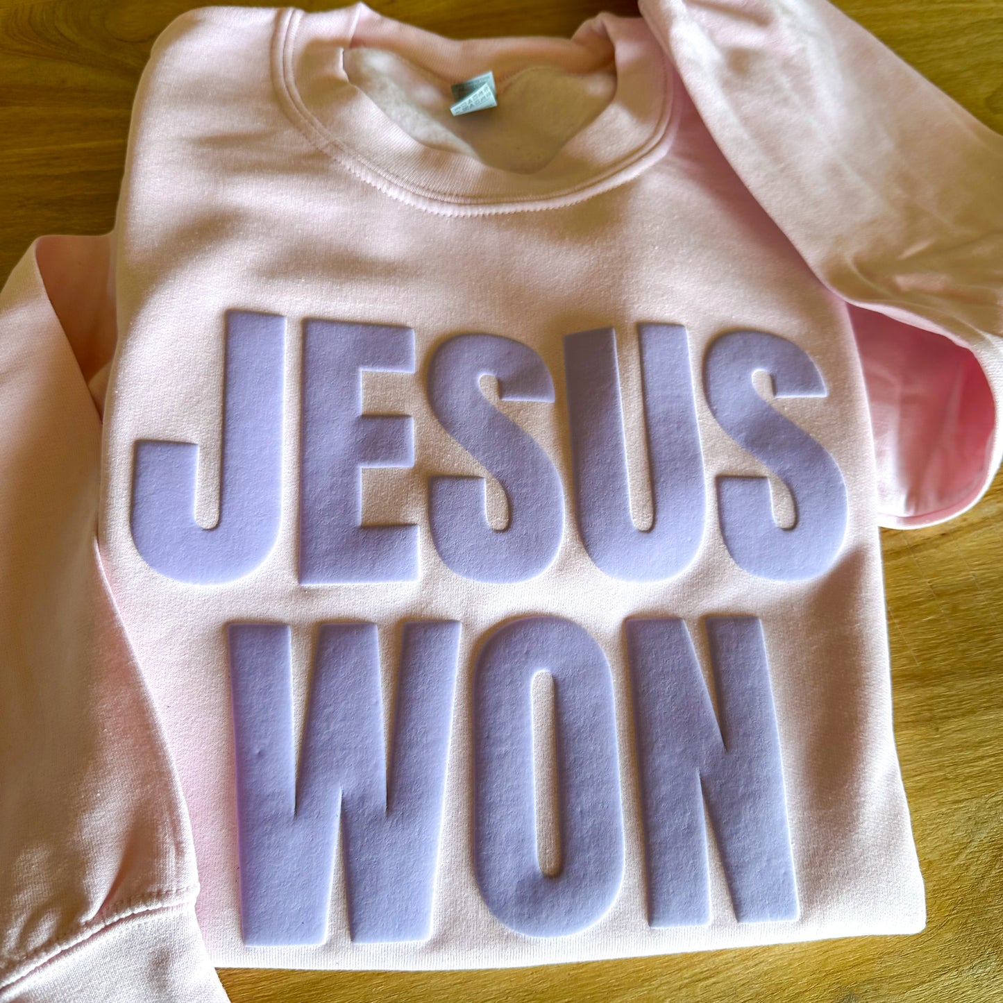 Jesus Won Puff Sweatshirt