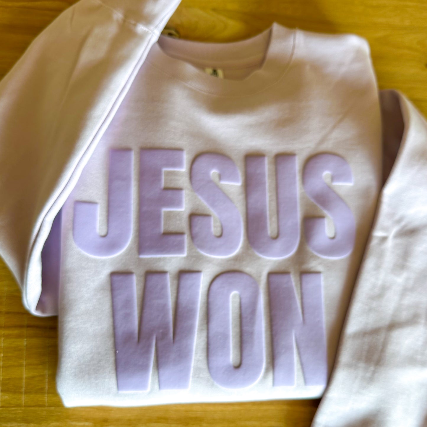 Jesus Won Puff Sweatshirt