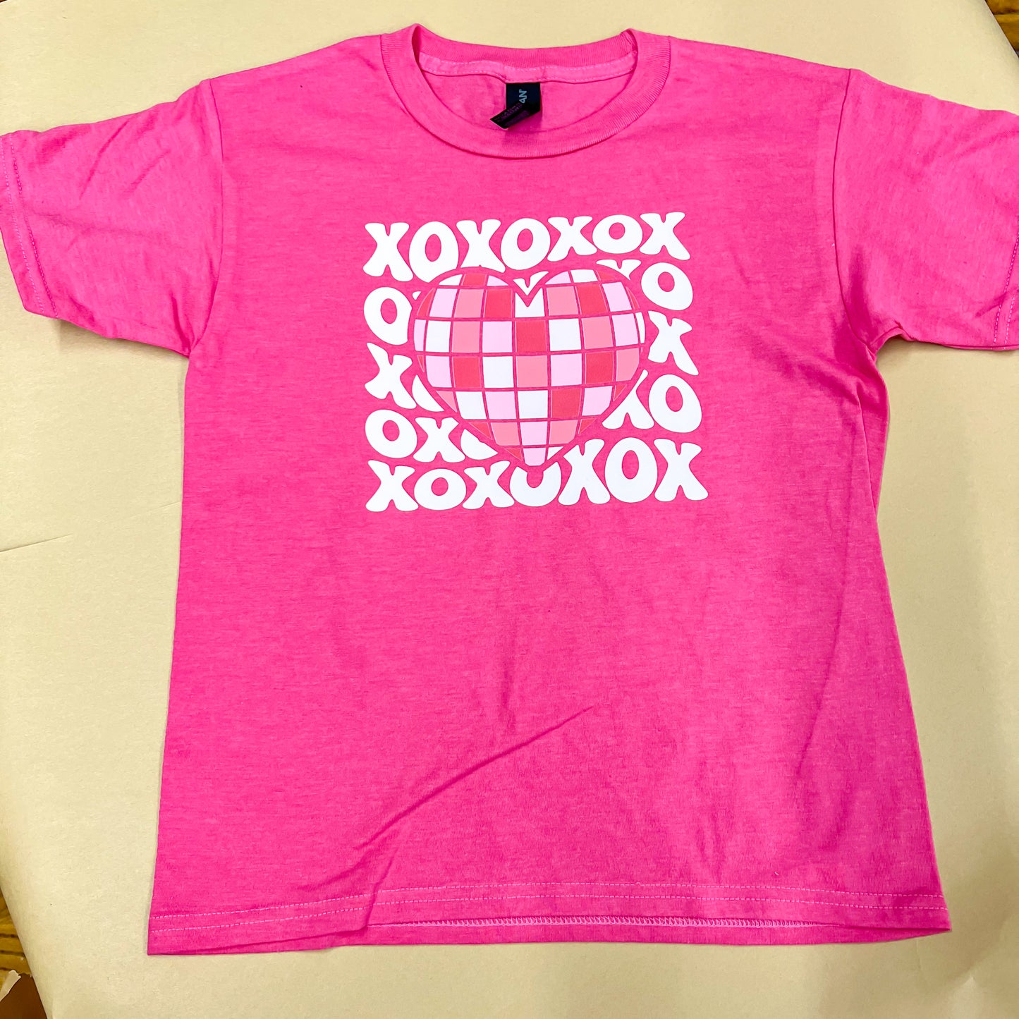 Disco Heart Valentine's Day Shirt XOXO Youth Tshirt