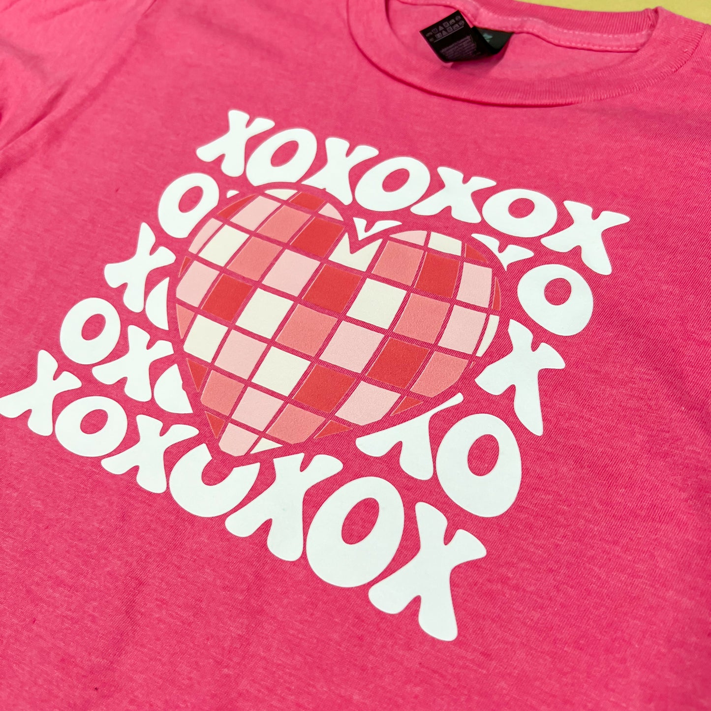 Disco Heart Valentine's Day Shirt XOXO Youth Tshirt