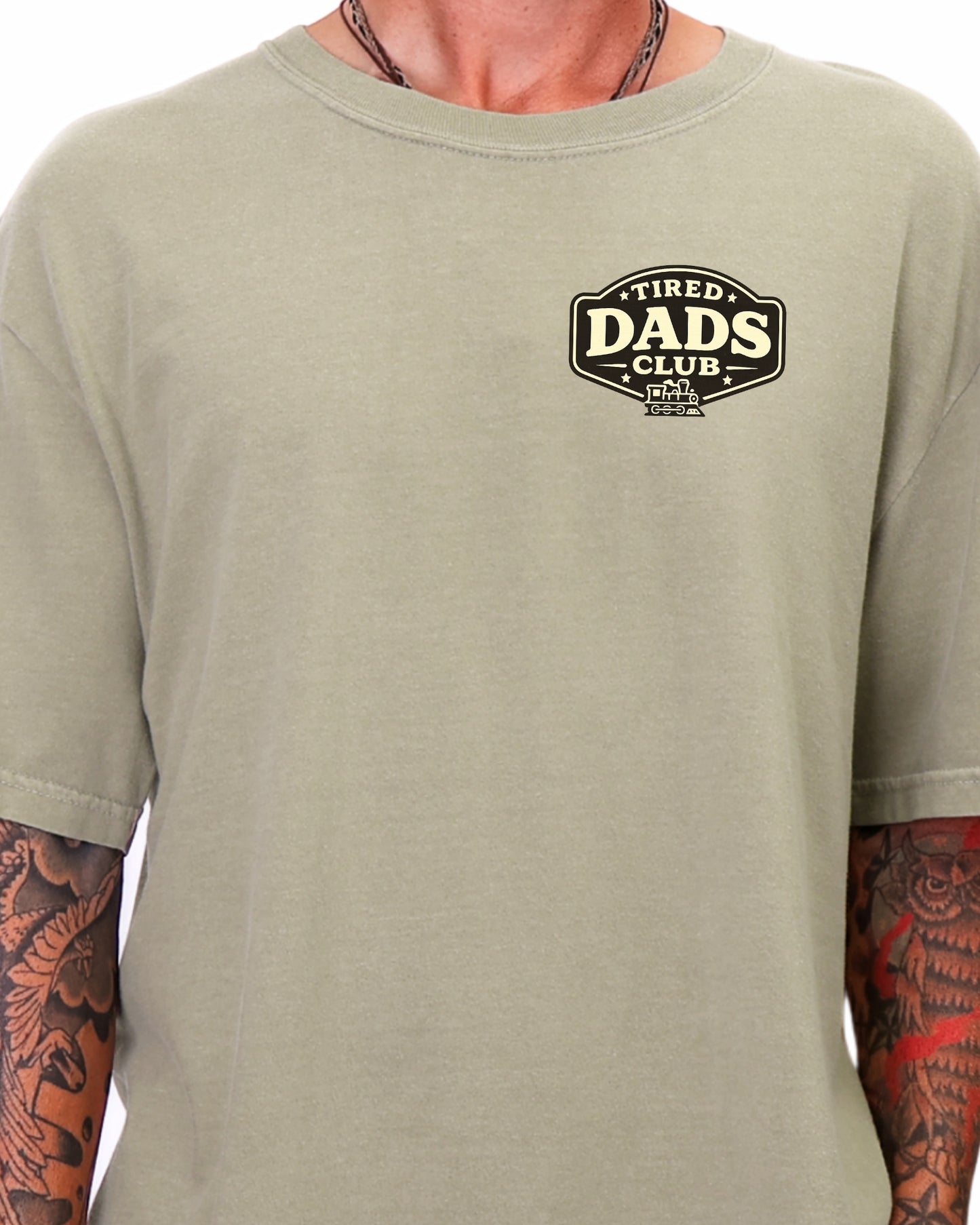 Tired Dads Club Train Shirt, Play Mat Tshirt for Dad, Interactive Tee, Fun Dad Gift, Train Engineer Shirt, Sensory Play Tee