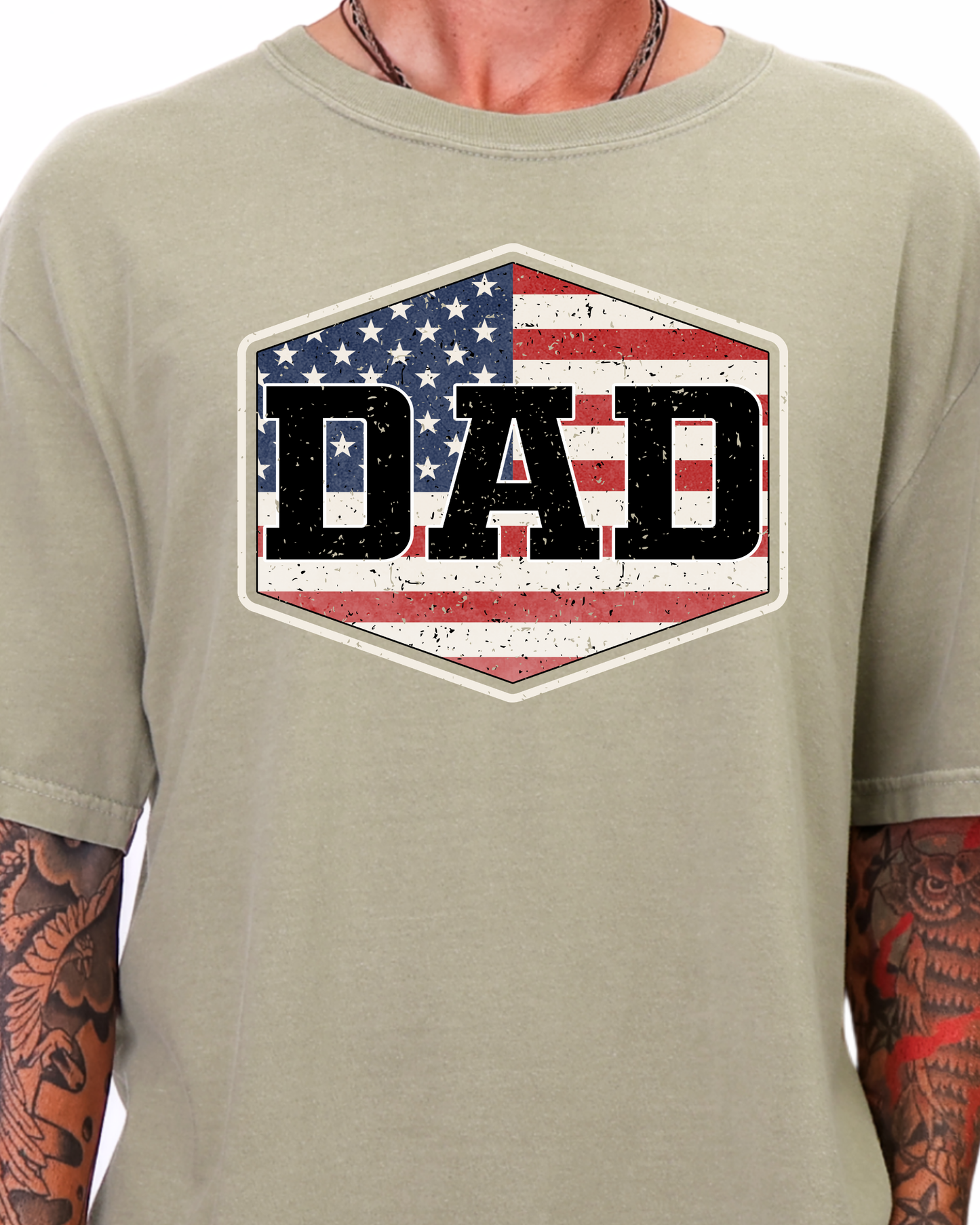 Patriotic Dad Shirt, Comfort Colors Dad Tee, Fathers Day Gift for Dad, American Flag Dad Shirt, 4th of July Dad Shirt