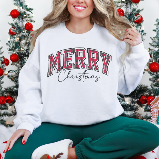 Merry Christmas Buffalo Plaid Sweatshirt