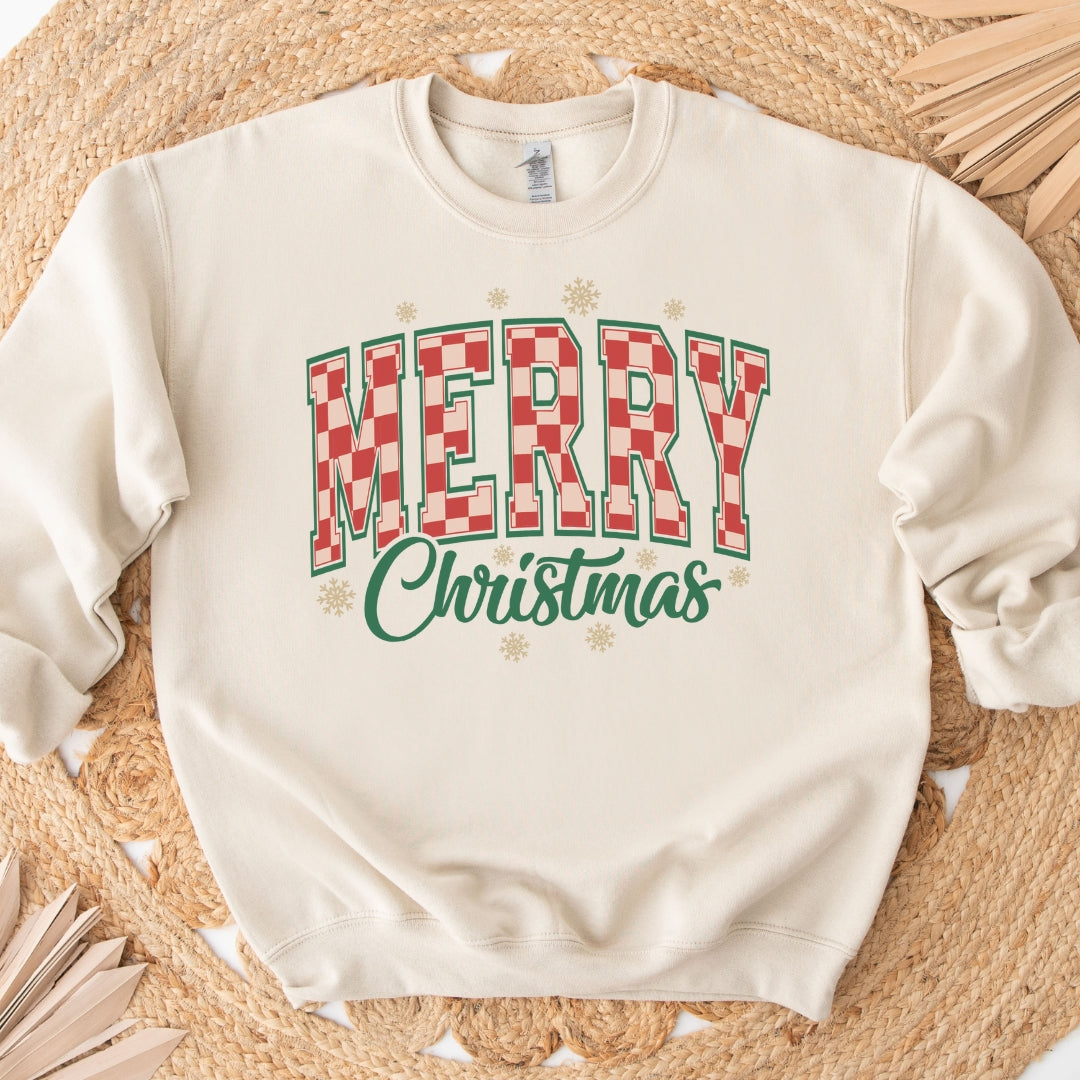 Merry Christmas Plaid Sweatshirt