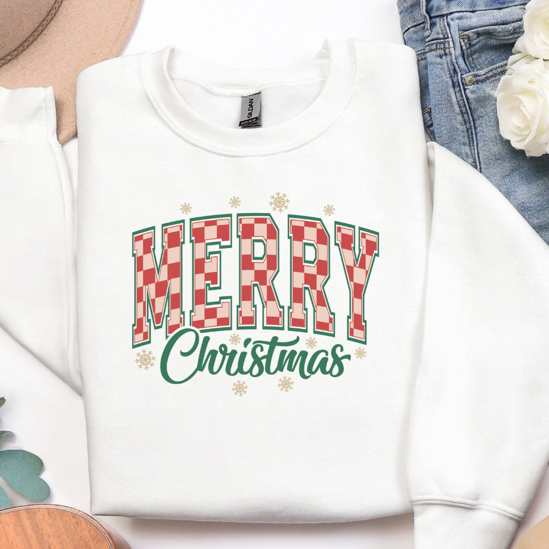 Merry Christmas Plaid Sweatshirt
