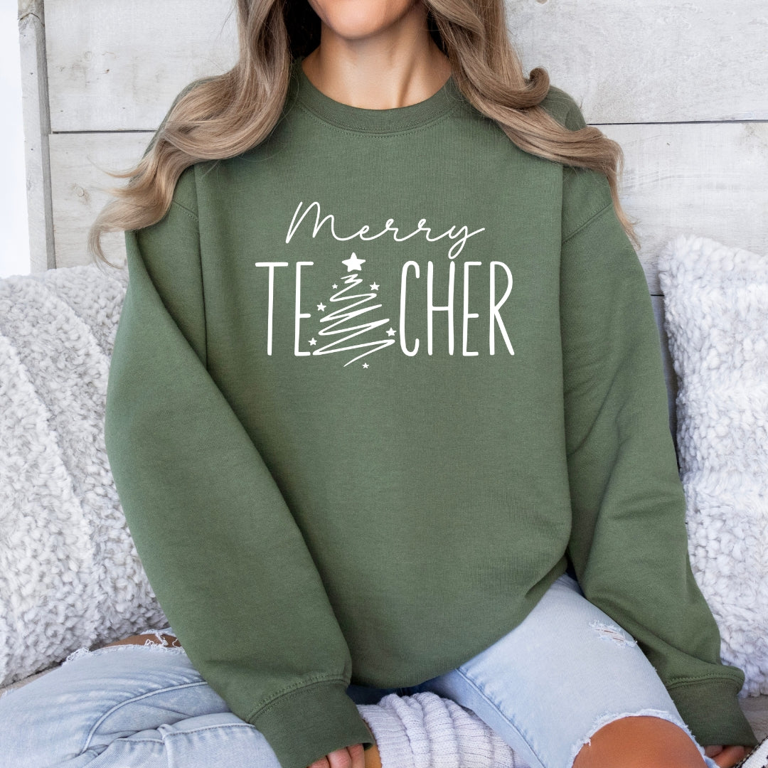 Merry Teacher Sweatshirt
