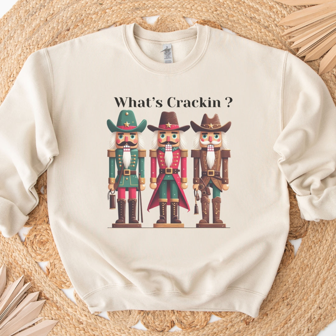 What’s Crackin? – Cowboy Nutcracker Christmas Sweatshirt
