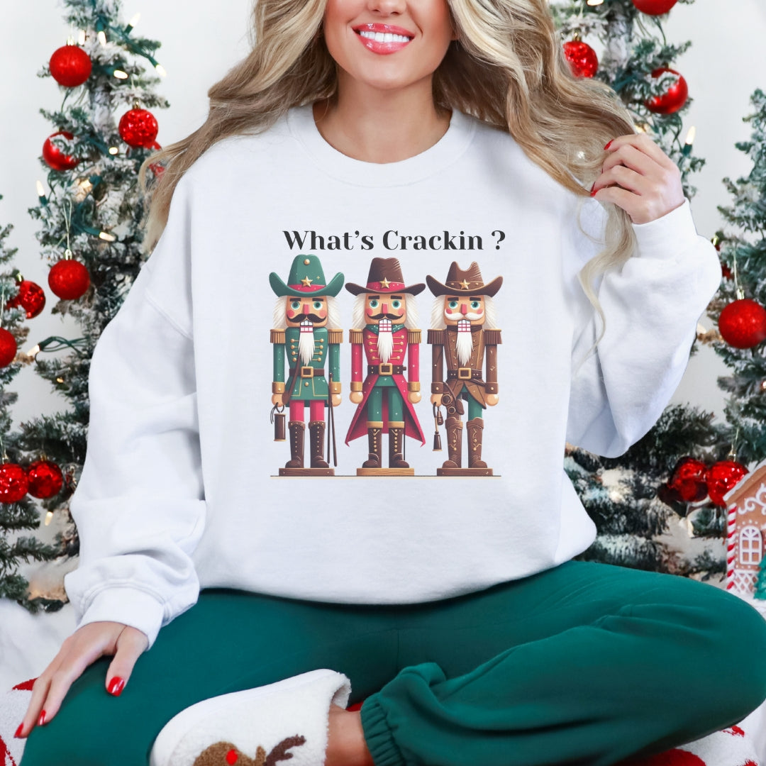 What’s Crackin? – Cowboy Nutcracker Christmas Sweatshirt