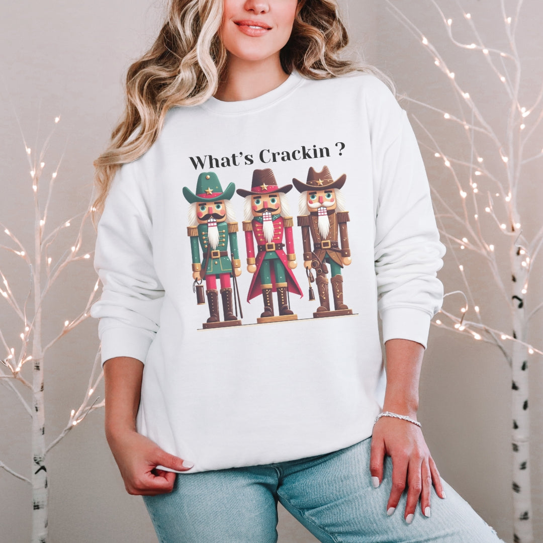 What’s Crackin? – Cowboy Nutcracker Christmas Sweatshirt