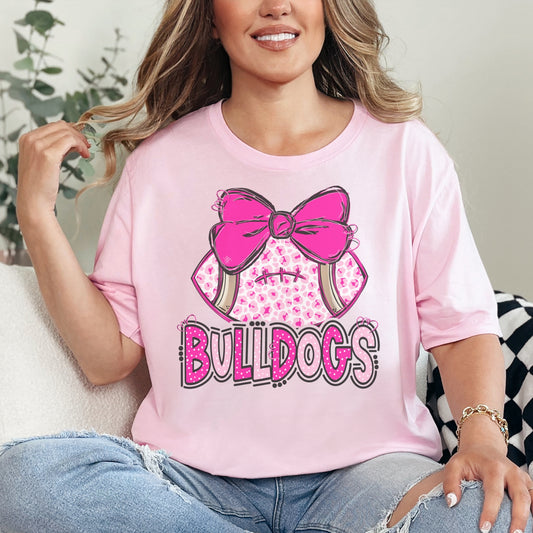 Pink Bulldogs Football tshirt