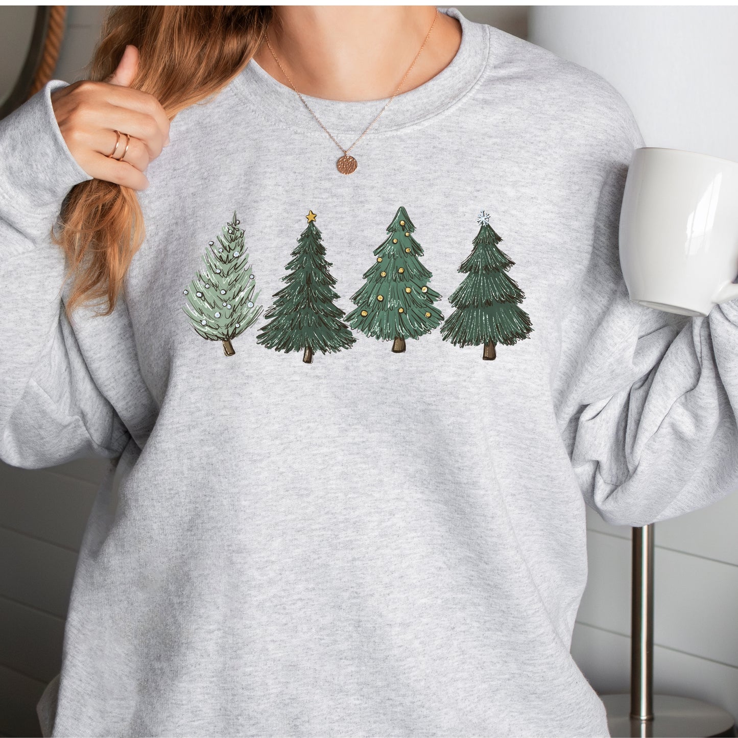 Green Christmas Tree Women's Sweatshirt