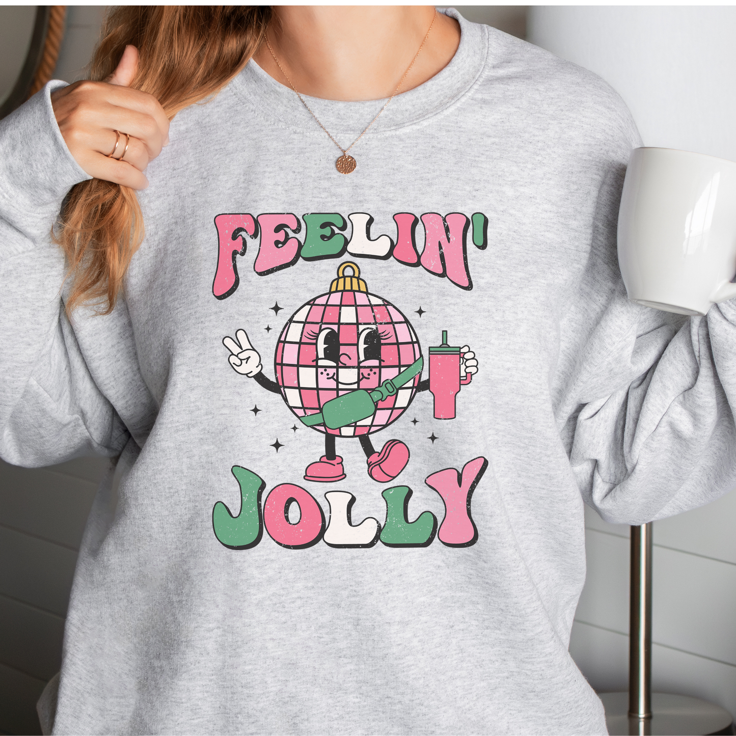 Feeling Jolly Disco Ball Sweatshirt