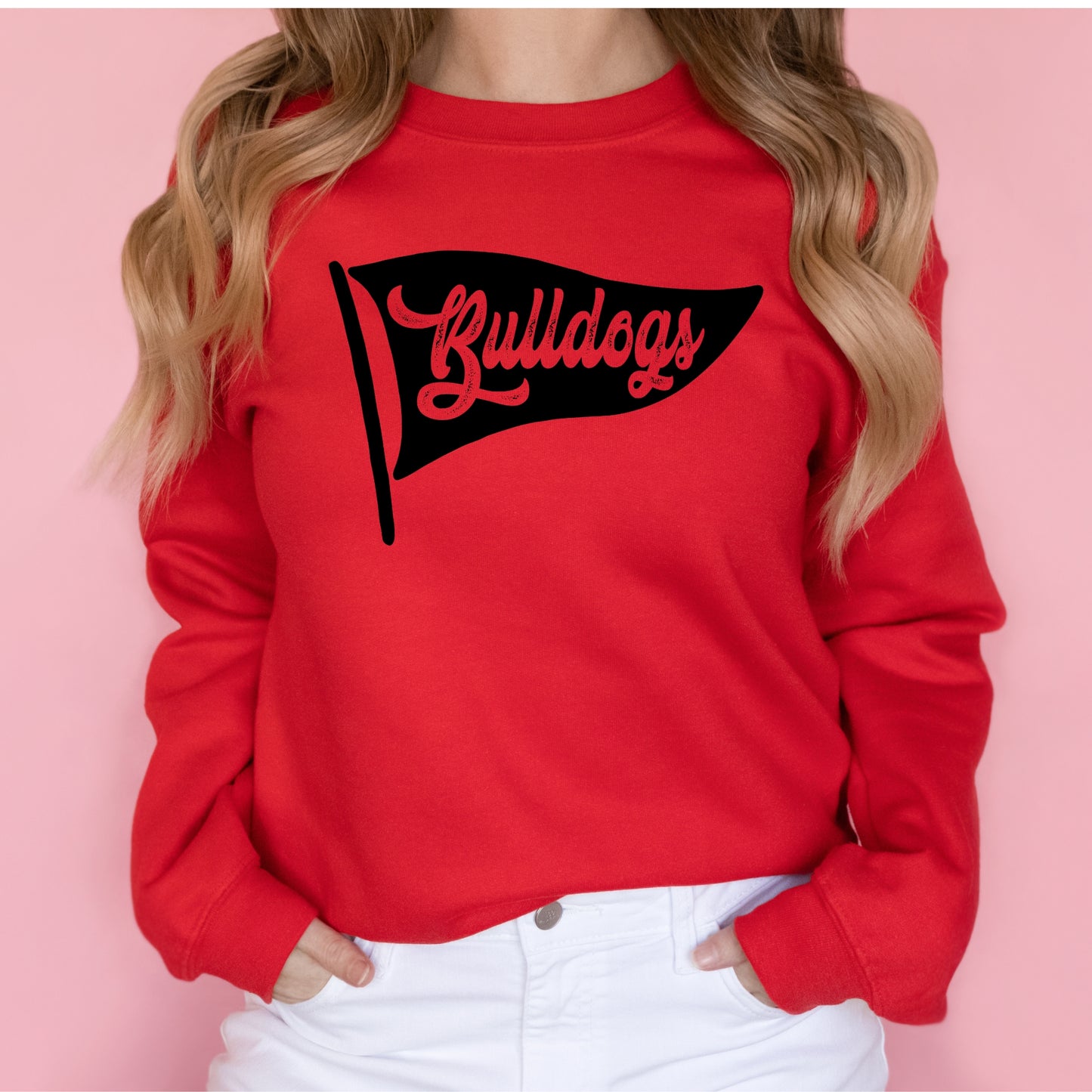 Bulldog Sweatshirt Pennant Flag