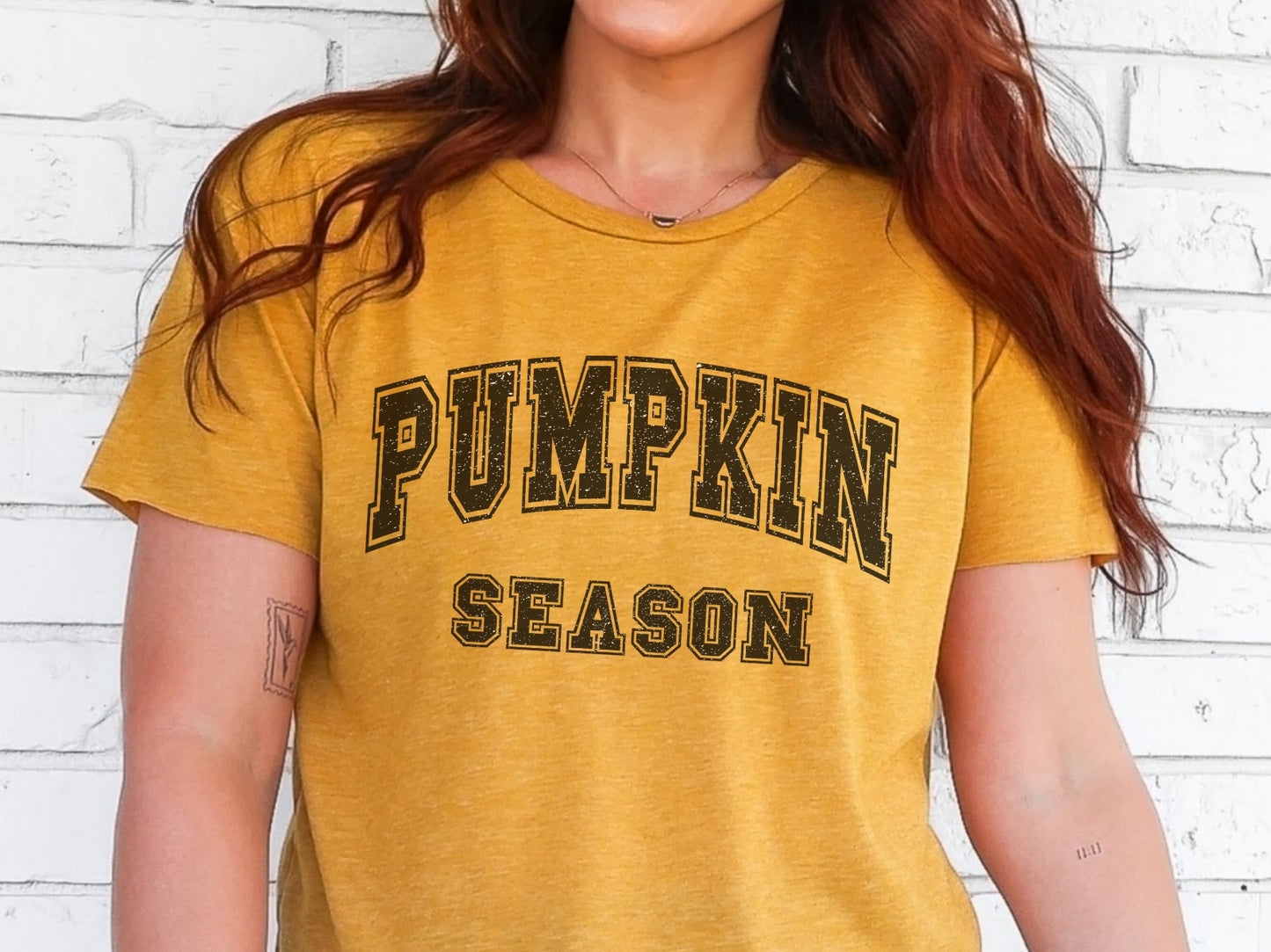 Pumpkin Season Collegiate Pirnt T-shirt