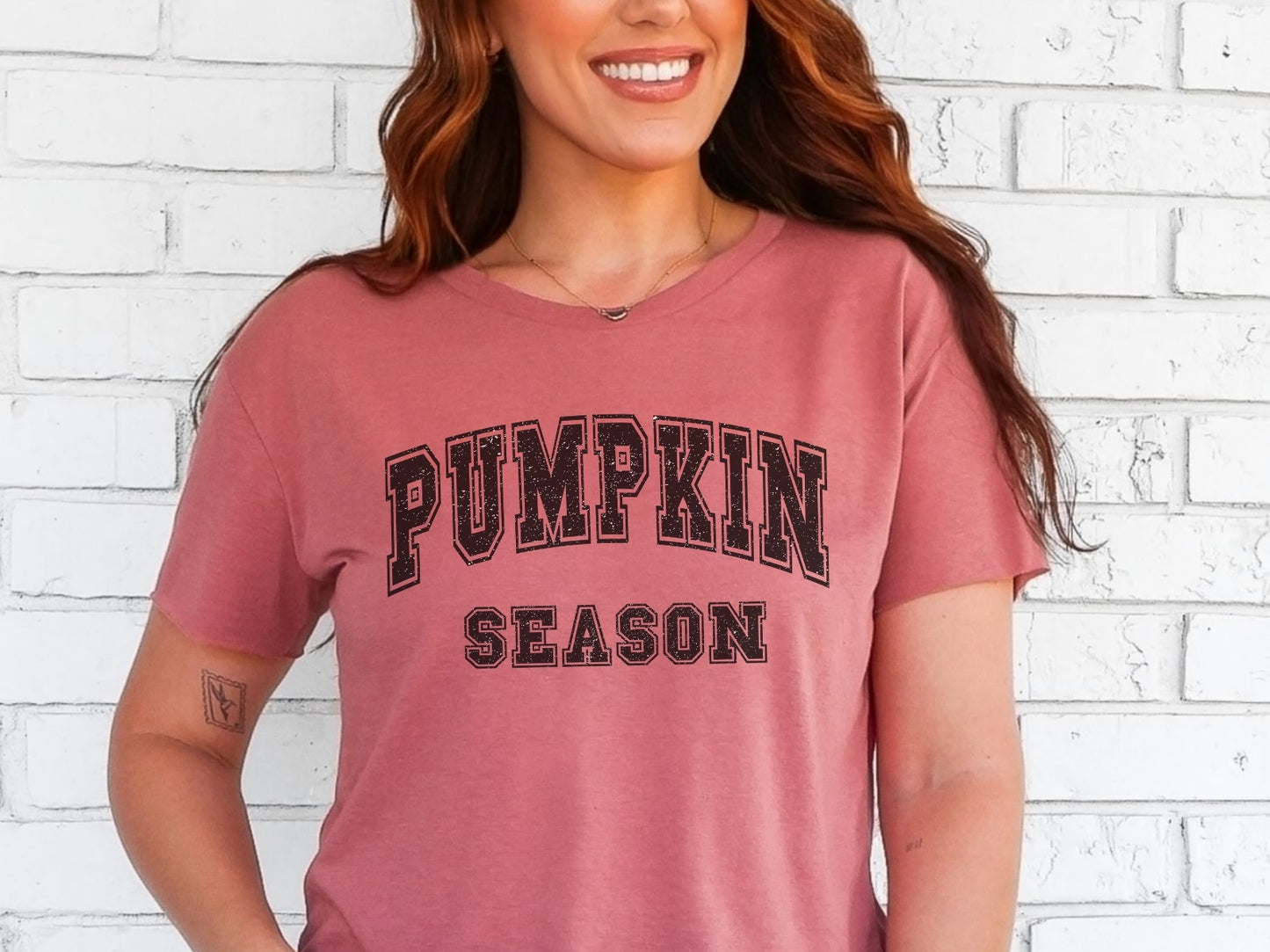 Pumpkin Season Collegiate Pirnt T-shirt
