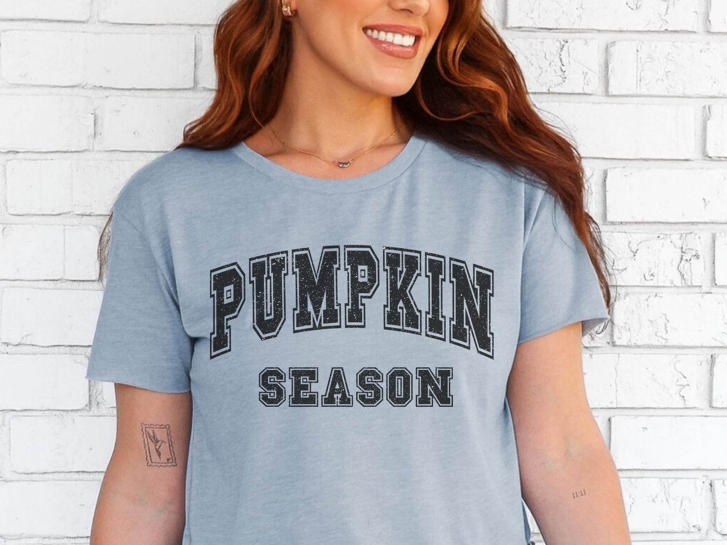 Pumpkin Season Collegiate Pirnt T-shirt