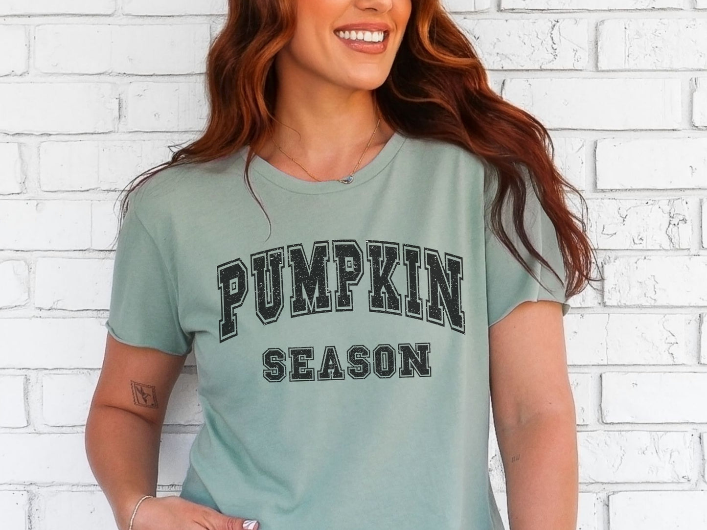 Pumpkin Season Collegiate Pirnt T-shirt