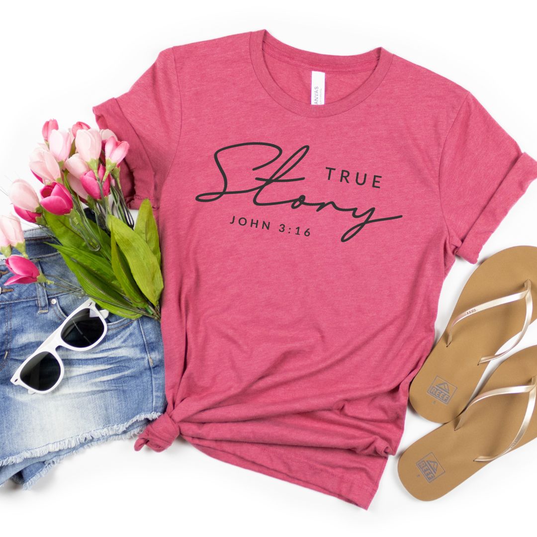 true story john 3:16 Women's Easter Graphic Tee