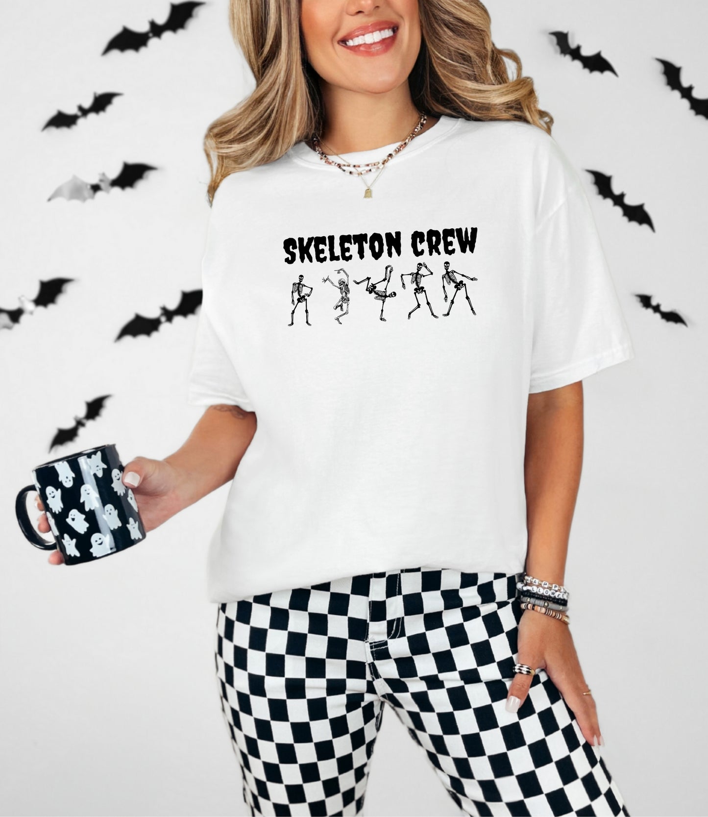 Skeleton Crew Halloween T-Shirt – Dancing Skeletons
