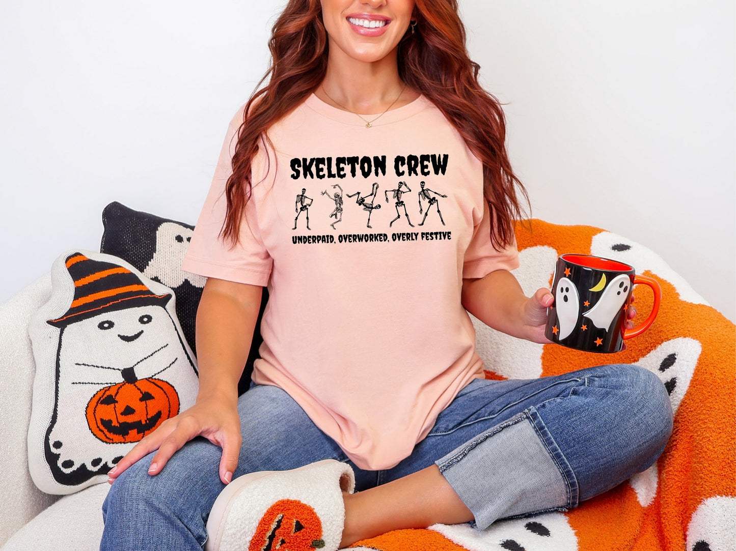 Skeleton Crew Halloween T-Shirt – Funny Festive Work Humor Tee