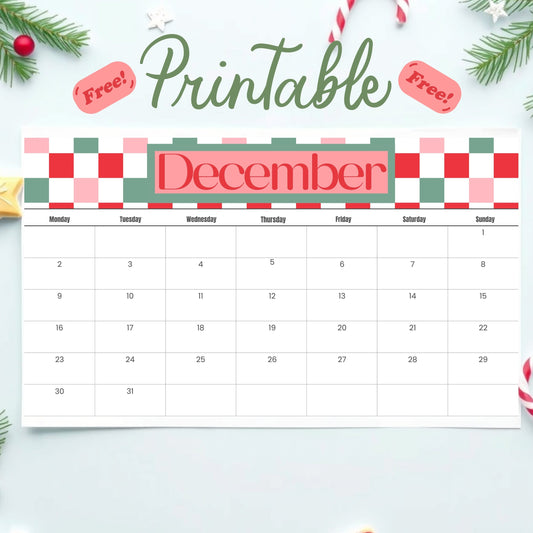 December Printable Calendar