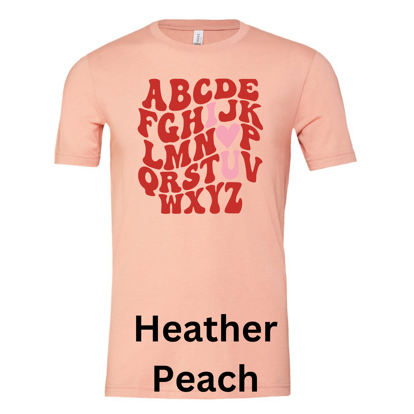 Valentine’s Alphabet Women's Graphic Tee