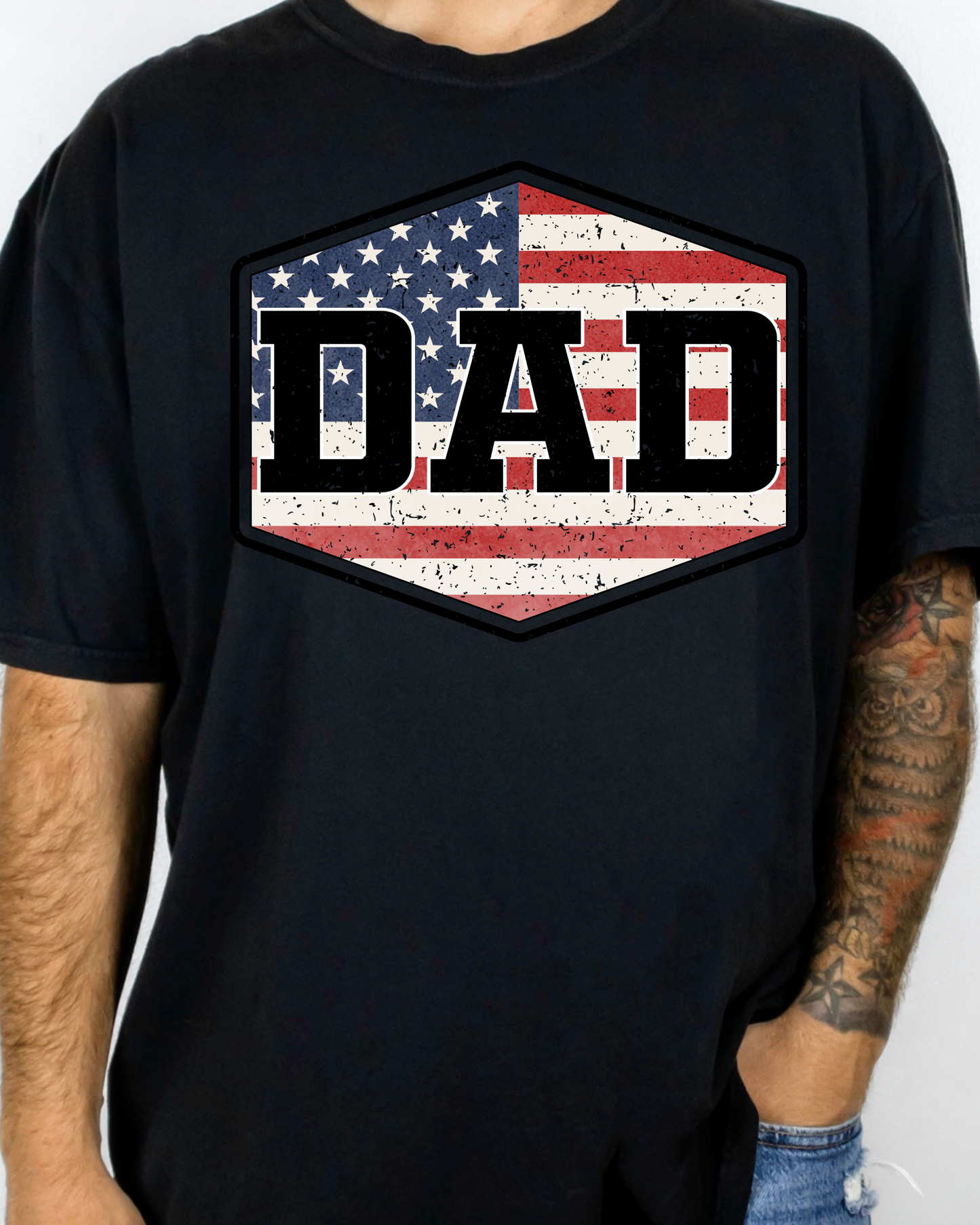 Patriotic Dad Shirt, Father’s Day Gift for Dad, American Flag Dad Tee, USA Dad Shirt, Gift for Grandpa, Birthday Gift for Dad