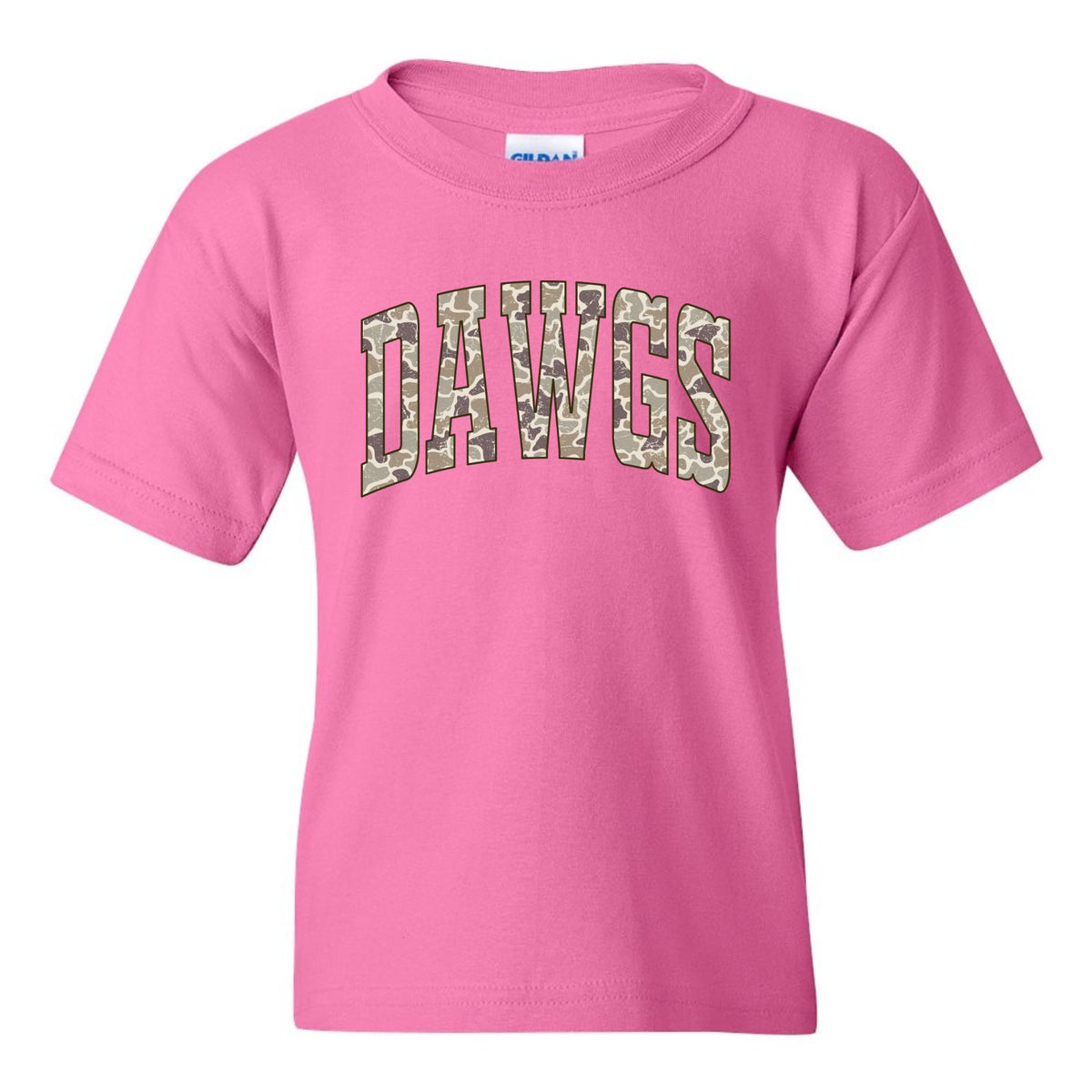 camo dawgs youth t shirt 5000b -azalia- flatlay