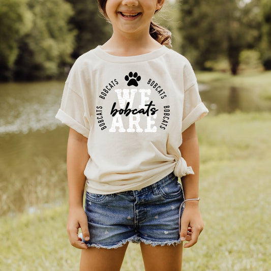 We are Bobcats Youth Tshirt White Letters