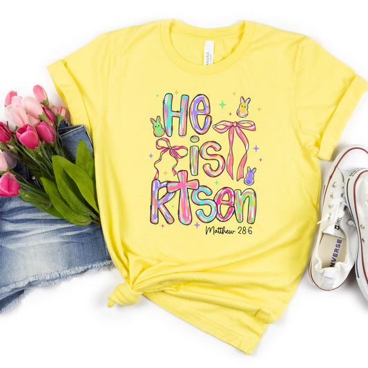 He is Risen Peep and Bow Easter Shirt