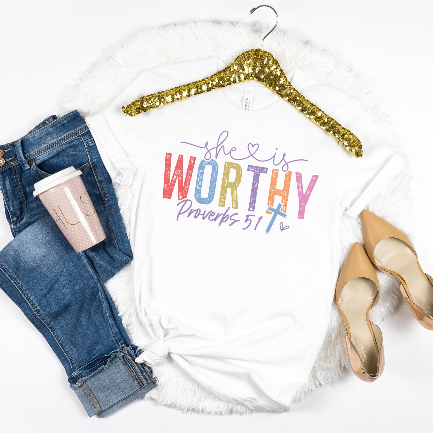 She Is Worthy Religious Tshirt