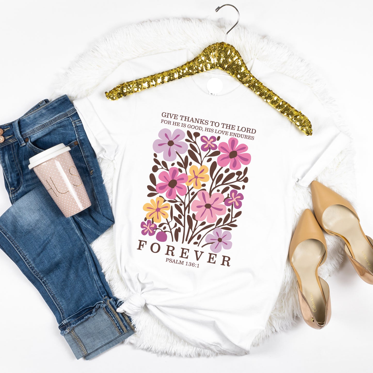 Give Thanks to the Lord Religious Bible Verse T-shirt