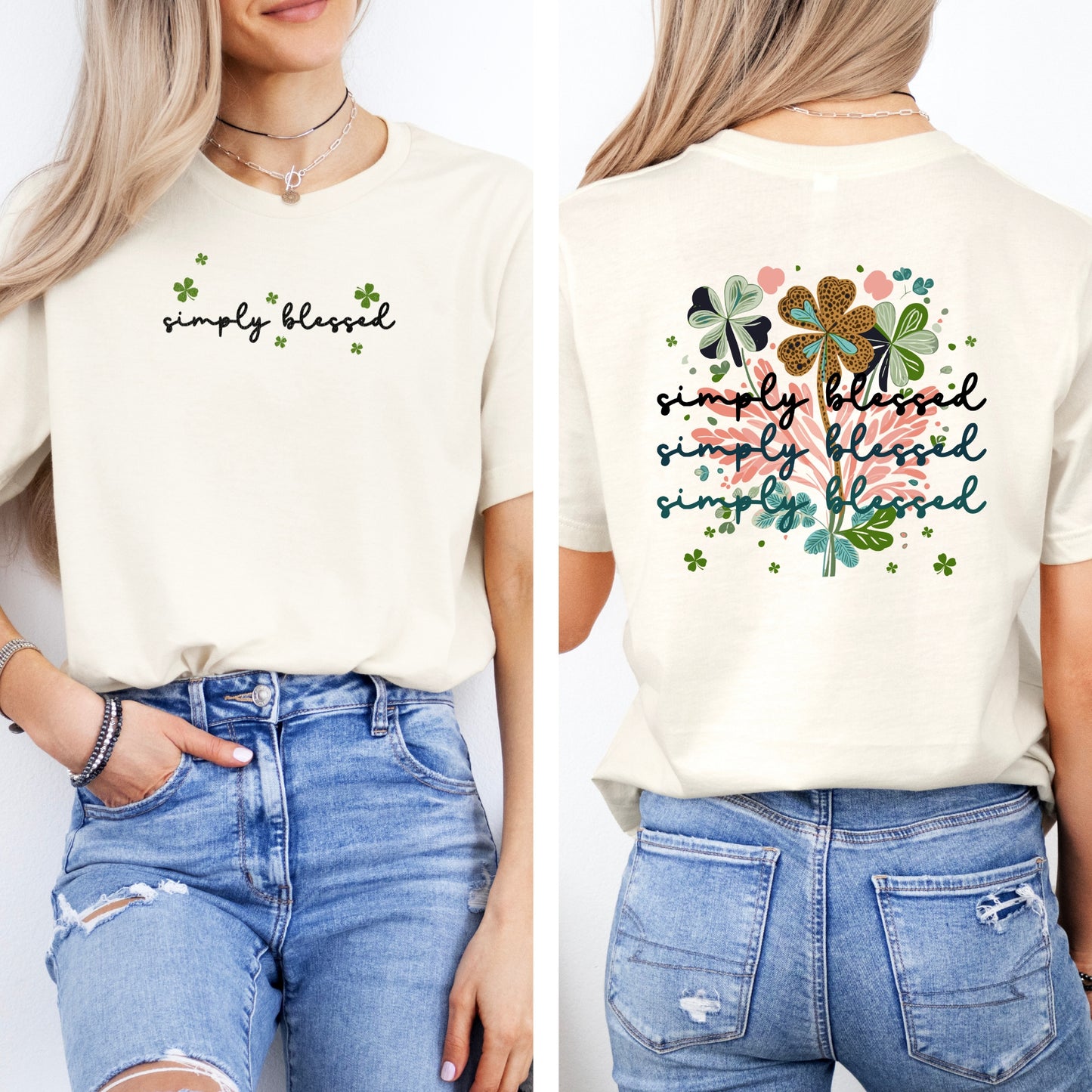 Simply Blessed Tshirt St. Patrick's Day Shirt