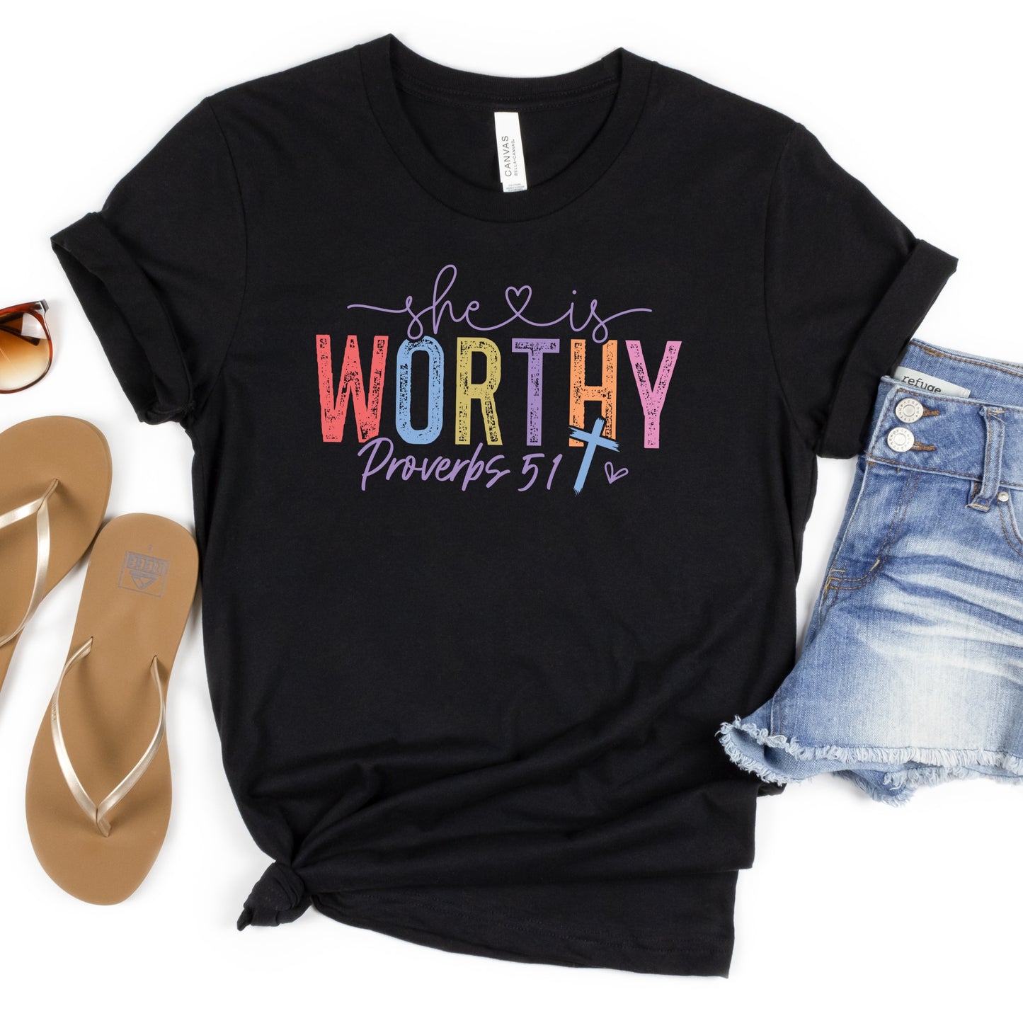 She Is Worthy Religious Tshirt