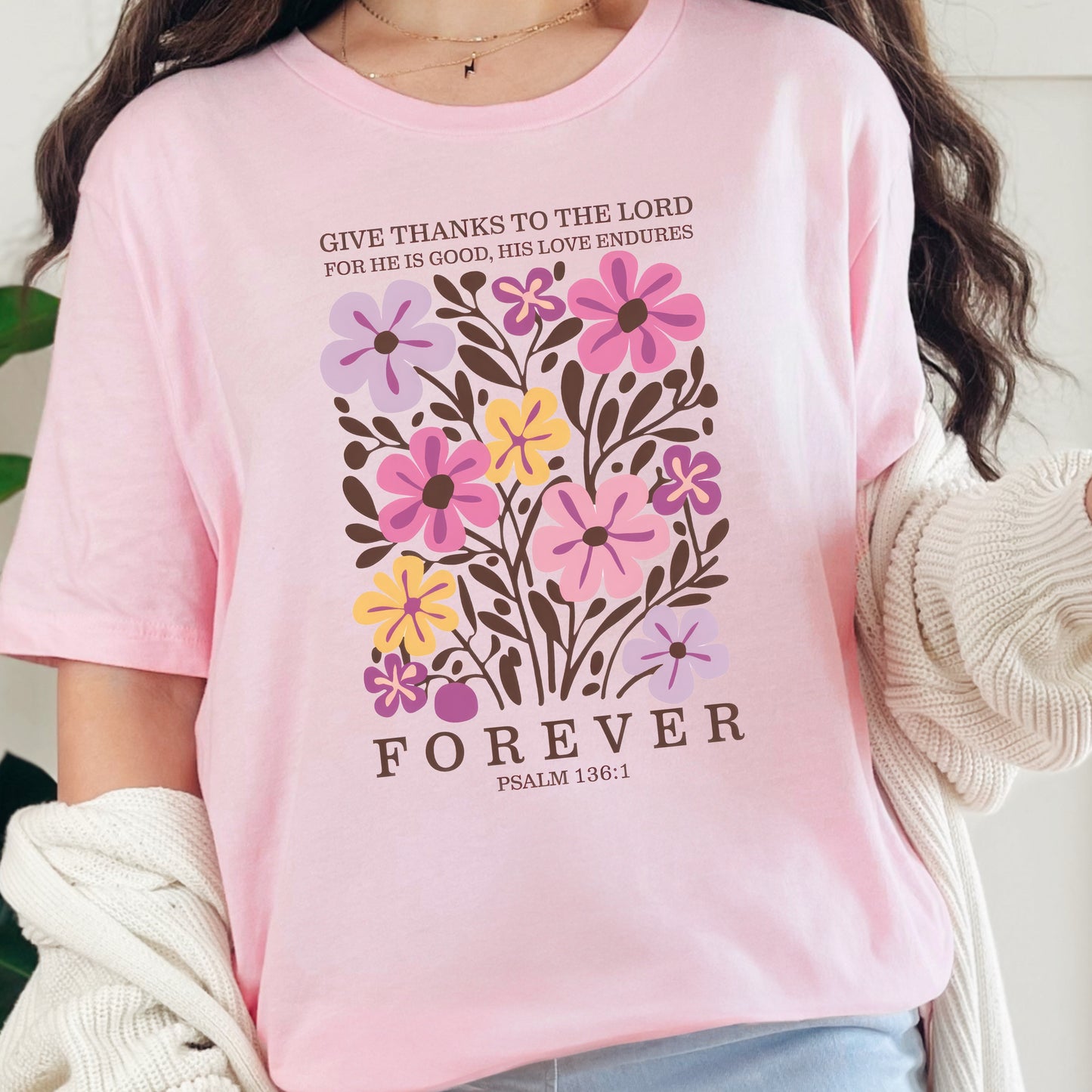 Give Thanks to the Lord Religious Bible Verse T-shirt